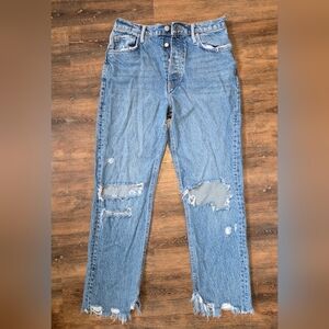 FREE PEOPLE WE THE FREE FP DISTRESSED BOYFRIEND FIT 27